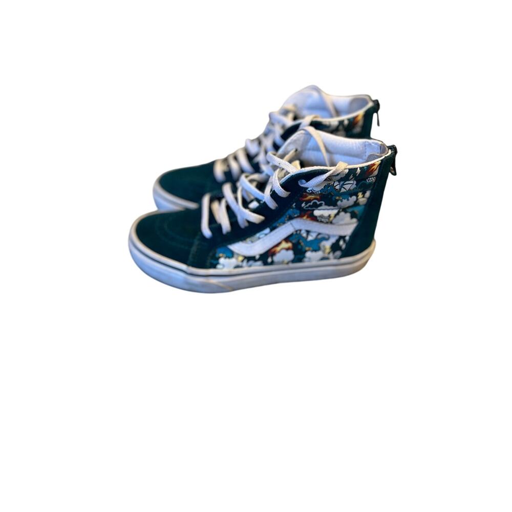 VANS boys dragon high top shoes size 1.5 back zipper
